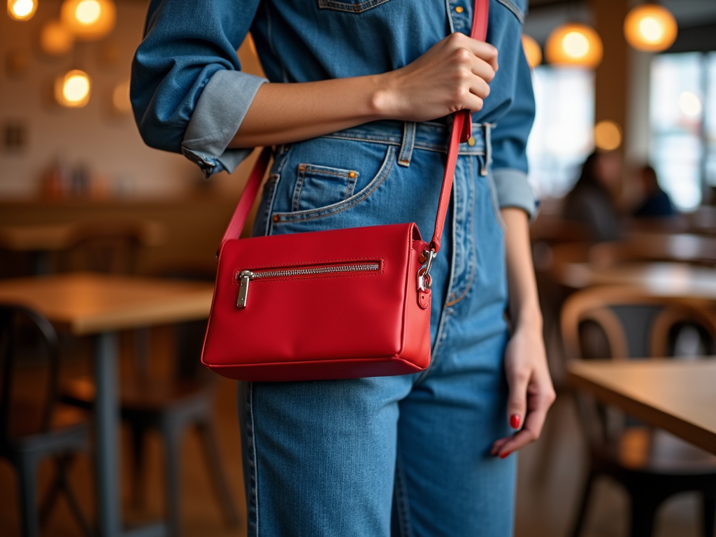 sebigaz.ro | Salopetă din denim și genți crossbody: Un look casual de zi cu zi